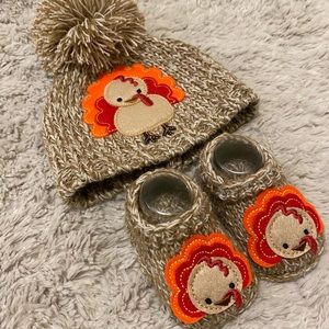 Turkey Hat and Bootie Set